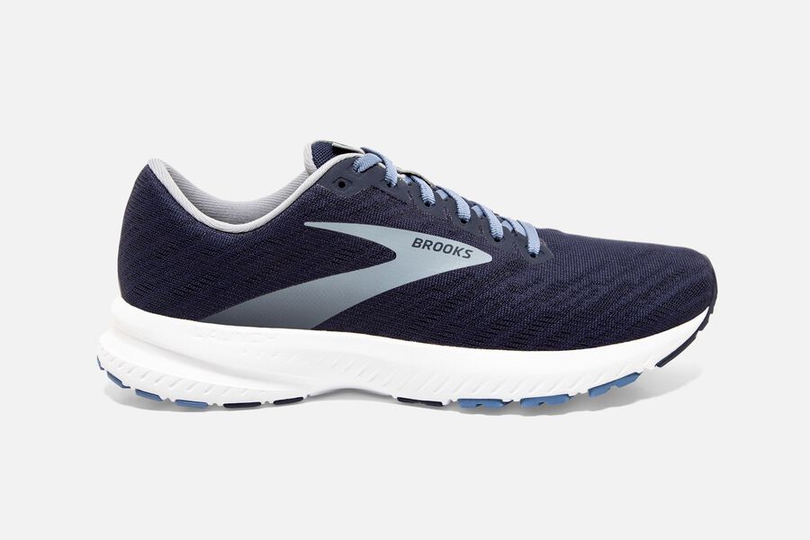 Brooks Men's Launch 7 Road Running Shoes Navy/Grey/White PFXE-68124